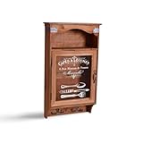 Wandschrank „Maison Marseille“ – Vintage Hängeschrank | Shabby Chic | Glastür & Haken | Landhausstil Schlüsselschrank lof022 Palazzo Exklusiv