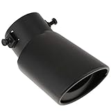63 MM 2.5 In Auspuffspitzen Auto Schalldämpfer Bolt-On Design Edelstahl schwarz Auspuffrohr Einstellbare gebogene Spitzen für Universal Auto