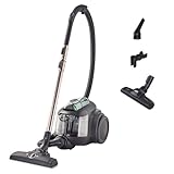 AEG CLEAN 6000 ÖKO AL61C2ÖKO Staubsauger beutellos / 60% Recyclingmaterial / 550 W / Zusatzdüsen / Softräder / einfache Handhabung / 74 dB(A) / 12m Aktionsradius / 1,6 Liter Staubbehälter / Schwarz