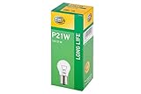 HELLA 8GA 002 073-271 Glühlampe - P21W - Long Life up to 3x longer lifetime - 12V - 21W - Sockelausführung: BAY15s - Schachtel - Menge: 10