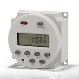 Mini programmierbarer Timer-Schalter, 1 Sekunde bis 168 Stunden, elektronische automatische Zeitsteuerung, 5 V 12 V 24 V 110 V 220 V, digitaler Wand-/Schalttafeleinbau-Timer(12V DC)