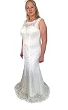 ONDEGO Vintage Brautkleid Hochzeitskleid Mermaid Spitze Ivory 36 38 40 42 44 46 48 50