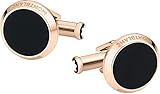 Montblanc Manschettenknöpfe Stahl Rot Gold PVD Gold, Onyx, Roségold, Edelstahl, Stahl, ohne Stein