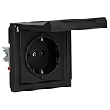 Gira 445467 SCHUKO-Steckdose mit Klappdeckel Gira TX_44 Anthrazit