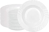 Bormioli Rocco 12er Set EBRO Suppenteller, tiefer Teller, 23,5 cm, 300 ml, Opal-Hartglas