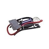 Fußpumpe mit Anzeige & Adapter Auto Fahrrad Fußbälle Luftmatratze Reifen Motorrad