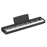 Yamaha P-145BT Digitalpiano – Leichtes und tragbares Digitalpiano mit Graded-Hammer-Compact Klaviatur mit 88 gewichteten Tasten und 10 Instrumentenklängen, Bluetooth – Schwarz