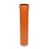 SKLNXAZ KG-Rohr mit Steckmuffe und Gummidichtring PVC-U DN 250 Länge 1000 mm Orange 10 mm Wandstärke 4 bar Druckfestigkeit 224010