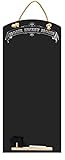 Chalkboards UK CHB131 Sweet Home Große dünne Kreidetafel/Tafel/Memo-Küchentafel mit Seil, Tablett und Kreide Booths Design Range, Holz, Schwarz, 60 x 26,5 x 1 cm
