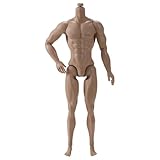 1/6 Scale Action Figure, 6" Multi Jointed Movable Male Muscular Action Figure Body for Display Collection, Light Brown1/ Scale