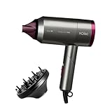 Solac Hair & Go Ionic 180, faltbar, ultraleicht, 2000 W, Trocknungsleistung, 1800 W, ionischer Haartrockner, 2 Geschwindigkeiten und 2 Temperaturen, Grau