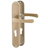 ERGO line MALMO Bronze, klassische Türbeschlag Türgriff PZ - Profilzylinder Set Langschild Drückergarnitur, Türbeschlag, Türklinke, Türdrücker