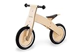 Pinolino 239471 Laufrad Lino, klar lackiert, aus Holz, unplattbare Bereifung, umbaubar vom Chopper zum Laufrad, für Kinder von 2 – 5 Jahren, 85 x 38 x 55