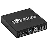 Mcbazel SCART und HDMI zu HDMI Konverter, 720P/1080P, Kompatibel mit PAL/NTSC/SECAM Video-Audio-Konverter für DVD, Konsolen, Set-Top Box, Digitaler Coaxial- oder Stereo-Audio