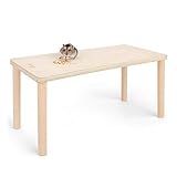 Niteangel Hamster Spielpodest aus Holz für Zwerghamster, Syrische Hamster, Gerbils, Mäuse, Degus oder andere kleine Haustiere… (Holzfarben, Rechteck - 7 Höhe)