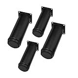 Ersatz Möbelfüße Möbelbeine x verstellbare Edelstahlfüße mit Gummipolster für Schreibtisch Sofafuß für Sofa/Kommode/Tisch/Schrank (50 mm schwarz)