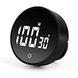 KEWUZY Digitaler Küchentimer, Magnetischer Eieruhr Timer, 199-Minuten Countdown Timer mit 3 Lautstärkestufen, Kurzzeitwecker, Große LED Bildschirm, für Heim Fitness Klassenzimmer