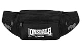 Lonsdale Logo Hip Bag Gürteltasche (Einheitsgröße, Black/Grey)