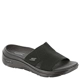 Skechers Damen GO Walk Arch FIT 2.0 Sandale, Black, 38 EU