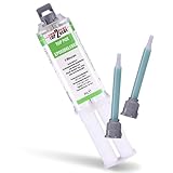 Top2Glue 2k Kleber | Epoxidharzkleber | 5 Min Harz | Epoxy Schnellkleber | 2 Komponenten Kleber extra stark | Kunststoff Metall Glas Stein Beton Holz | 2K-Epoxidkleber | 25g Spritze 1:1 + 2 Spitzen