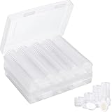 iDMRURvm 200 Stück 27mm Münzkapseln für 2 Euro Münzen Kapseln Durchsichtige Münzkapseln Münze Kapseln mit Aufbewahrungsbox Kunststoff Durchsichtig Münzhalter Kapseln für Sondermünzen Sammlermünzen