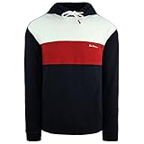 Ben Sherman Paneled Herren Kapuzenpullover, navy, M