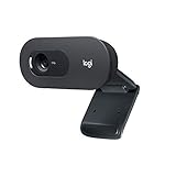 Logitech C505 HD Webcam, 720p externe USB Kamera für den Computer-Bildschirm mit Langstreckenmikrofon, Kompatibel mit PC und Mac - Schwarz