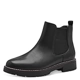 Jana Damen Stiefeletten ohne Absatz mit Reißverschluss Vegan, Schwarz (Schwarz), 39 EU