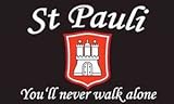 St.Pauli you´ll never walk allone Fussball Fahne Flagge Grösse 1,50x0,90m