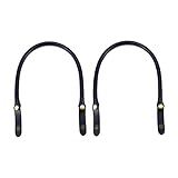 Healifty 2 Stücke Leder Taschenbügel Taschenhenkel Taschengriffe Taschenriemen Ersatz Schultergurt Umhängetasche Handtasche Zubehör (Schwarz)