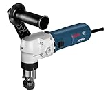Bosch Professional Knabber GNA 3,5 (620 Watt, Schneidspurbreite 6 mm, Schneidkapazität 3.5mm, inkl. Sechskantstiftschlüssel SW 4, Zusatzhandgriff, Matrize, Stempel, Haltebügel, Nibbler)