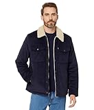 Levi's Herren-Truckerjacke aus Cord mit Sherpa-Futter, normale und große Größen, Marineblau, breiter Wale, XXL