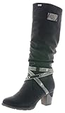 Rieker Damen 96054 Hohe Stiefel, Schwarz (Schwarz/Smoke 00), 39 EU