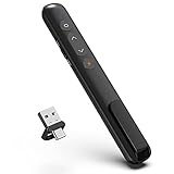 Presenter mit Laserpointer,Powerpoint Fernbedienung Präsentationsfernbedienung Pointer für Präsentationen,Newenmo USB C&USB A 2 in 1 Laserpointer Präsentation,Präsenter mit Hyperlink&Volumen Kontrolle