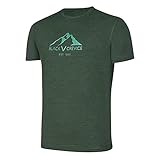 Black Crevice Herren Merino T-Shirt,Forest Green, L