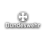 Bundeswehr Schriftzug BW Kreuz Aufkleber für Militär Fahrzeuge 60x26cm #A5396