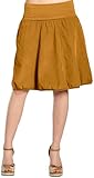 Caspar RO004 Damen Cord Rock Knielang, Farbe:Curry, Größe:L-XL