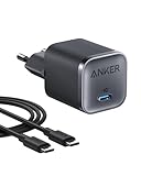 Anker Nano 45W USB C Ladegerät, kompakter Netzteil, Schnellladegerät für iPhone 17/Pro/Pro Max/iPhone Air/16/15, MacBook, Pixel 9, iPad, Samsung Galaxy S25 Ultra/S24 Serie (inkl. 1,8m Kabel)