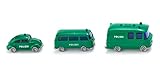Wiking 093500 Spur N Polizei-Einsatzfahrzeuge 3er Set Käfer VW-Bus MB-Gruppentransporter 1:160