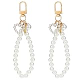 JIYIN Schlüsselanhänger, Autoschlüsselanhänger Schlüsselband Kurz Schlüssel Anhänger Perlen Schlüsselanhänger Damen Schlüsselband Keychain Dekoration Für Schlüssel Tasche (Stil 1)