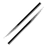 iSpchen 2 Stück Autoaufkleber Auto Seiten Streifen Aufkleber DIY Seitenschweller Selbstklebend Aufkleber Seitenaufkleber Auto Seiten Karosserie Dekoration Aufkleber,Schwarz