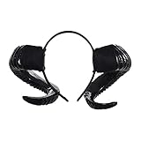Changlesu Teufelshörner Gothic Schafe Horn Punk Stirnband Wald Tier Fotografie Cosplay Foto Requisiten Steampunk Haar Zubehör (Schwarz)