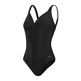 Speedo Damen Shaping Cross Knot 1 Stück Badeanzug | Shapewear | Strand und Urlaub Bademode Schwarz 44/20
