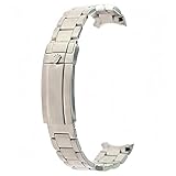 BoBoHome Kratzfest Metallband Polnisch Finish - Solid Stahlband Ersatz für Rolex Submariner Daytona - 21mm