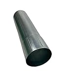 Dachrinne Fallrohr in Titanzink 2 m lang, 100 mm Durchmesser, 0,7 mm Stärke, Silber, 3 Größen: 60/80/100 mm, 2 m lang