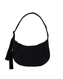 BAGGU Halbmond-Tasche aus Nylon, mittelgroß, Schwarz, Schwarz, Mittelgroße Nylon-Halbmondtasche