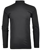 RAGMAN Herren RAGMAN Stehkragenshirt langarm Gr. XL, Schwarz-009
