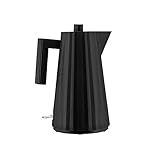 Alessi Plissé MDL06 B/UK - Elektrischer Wasserkocher aus Thermoplastischem Harz, Englisch Stecker 2400W, 170 cl, Schwarz