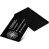 50 Stück Metall Visitenkarte Beeindruckende Rohlinge Aluminium Visitenkarte Leere Schwarze Alu Legierung Karte Laser Gravierte Visitenkarte Dicke Blanko Karte für DIY Geschenkkarten