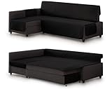 Milica Gepolsterter Bezug kompatibel mit IKEA Friheten Ecksofa | Waschbarer Schutz in elegantem Design | Für linke oder rechte Chaiselongue geeignet | Für Haustiere und Kinder geeignet | Farbe Schwarz